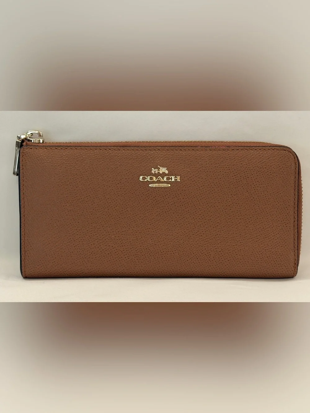 NWOT~Coach Pebbled Leather Accordion Zip Wallet~Retail $225